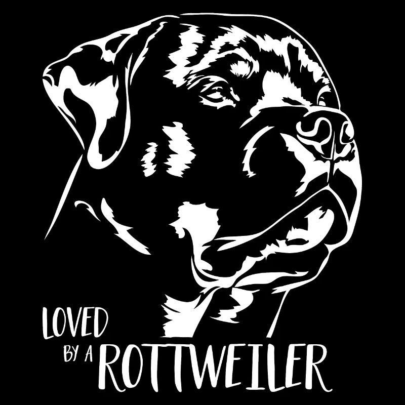 Loved by a Rottweiler Hunde Rottie Hundespruch