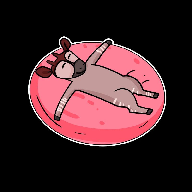 Sleeping okapi forest giraffe