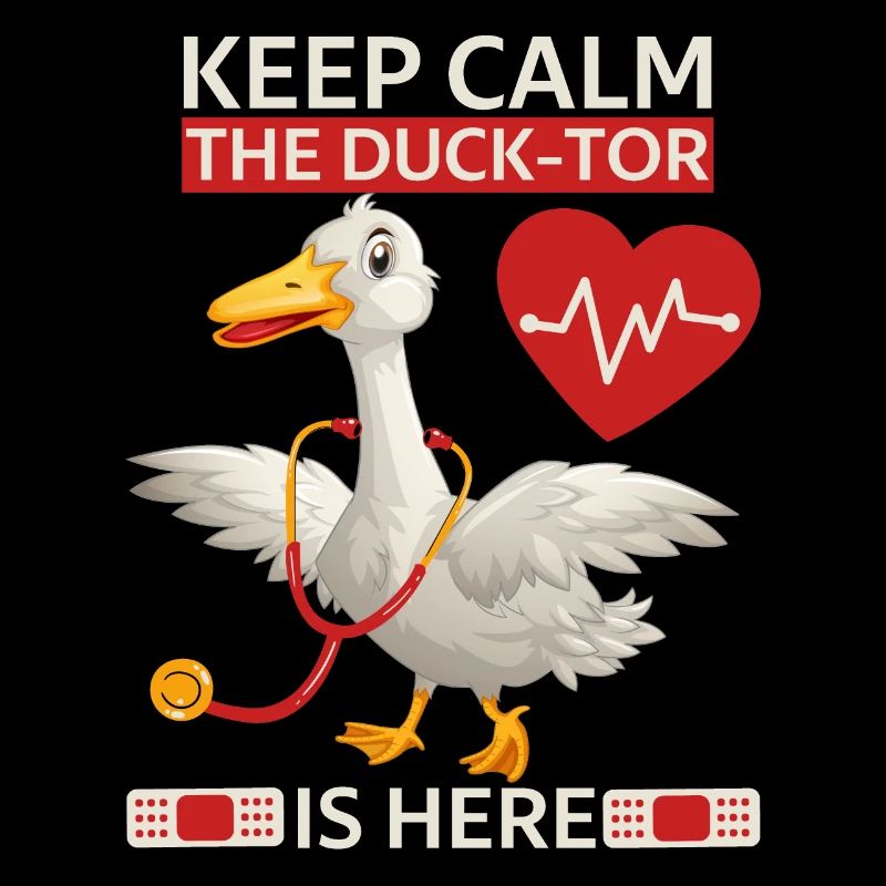 Doktor Arzt Witz, Comic Ente, lustiger Spruch, Pun