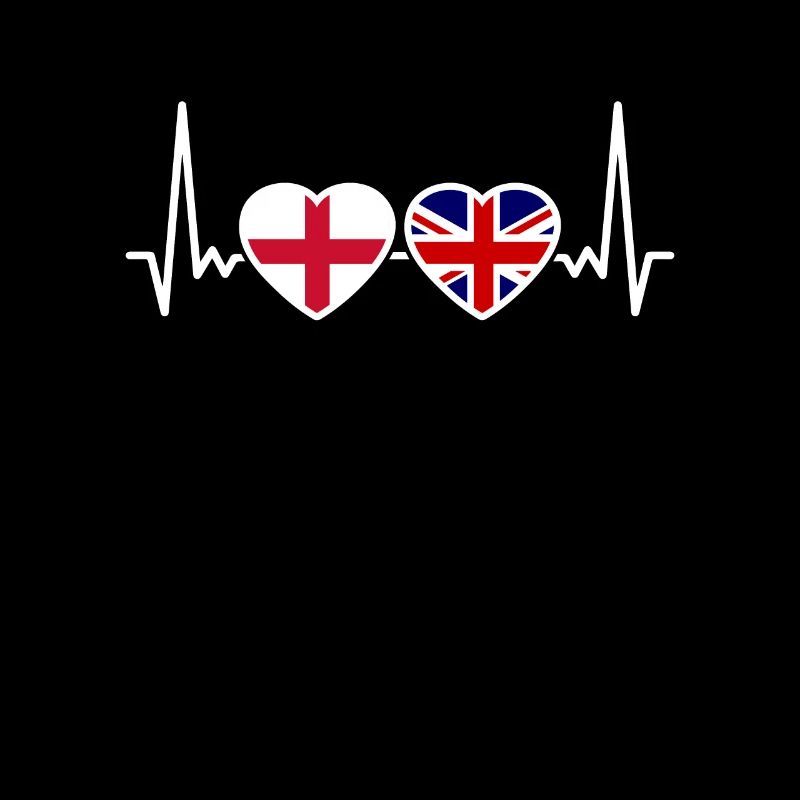 Angleterre Drapeau de battement de cœur britannique