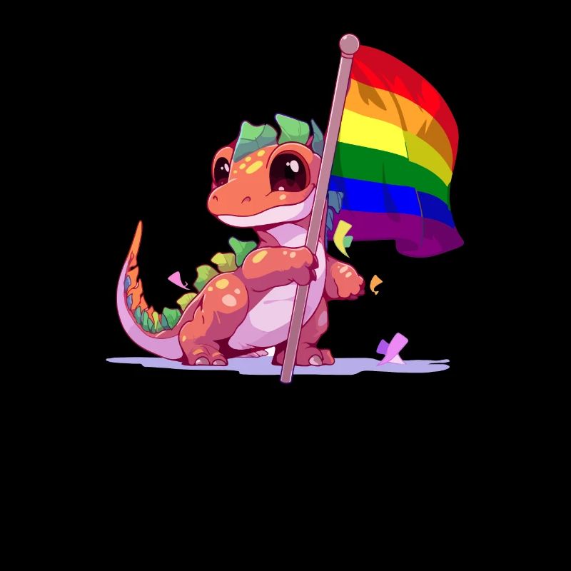 Dinosaur LGBT Pride Transgender Rainbow Flag Pun