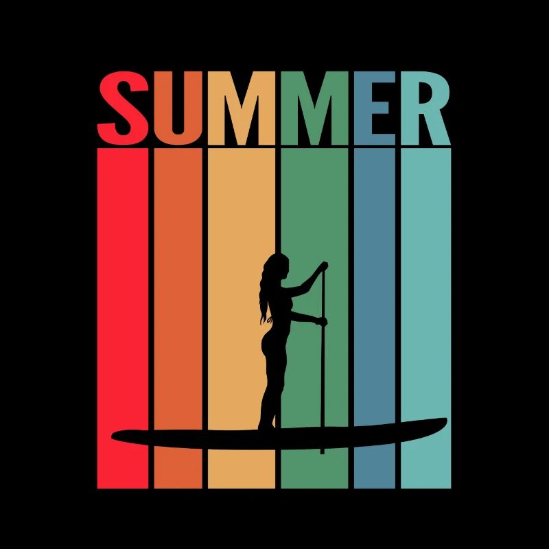 Retro SUP Standup Paddle Board Sommer Geschenk