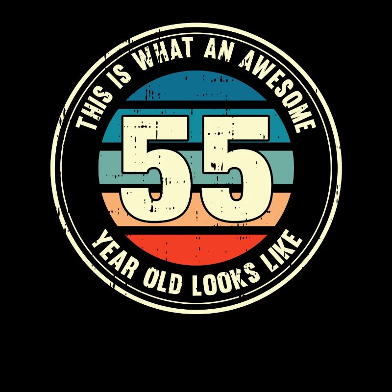 55th Birthday How to Look at 55 Retro Gift