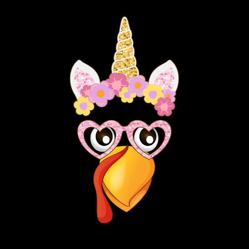 Mignon dinde Licorne Face Drôle Merci