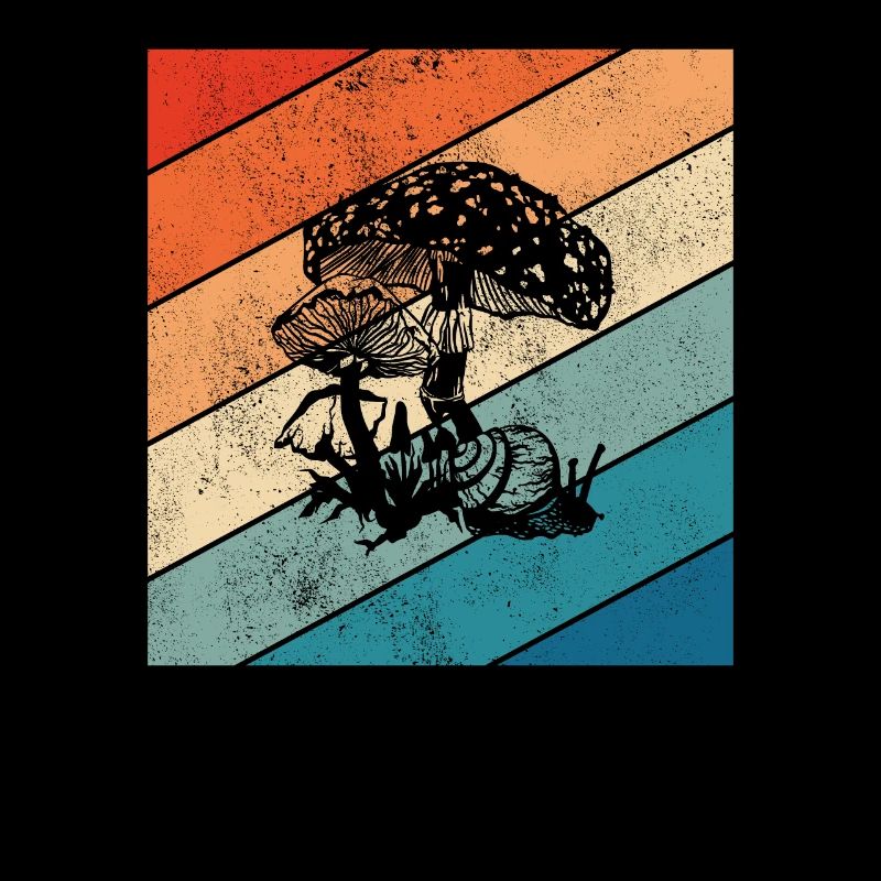 Mushroom Mushrooms Boletus Toadstool Retro Gift