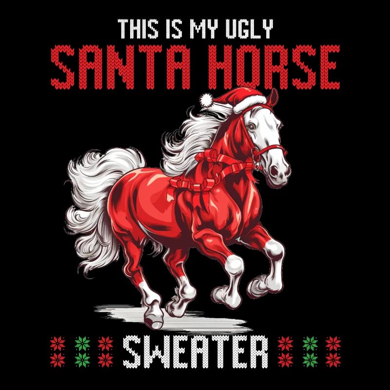 Ceci est mon pull de Noël Santa Horse