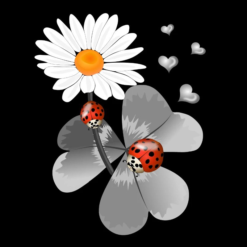 Clover with ladybug