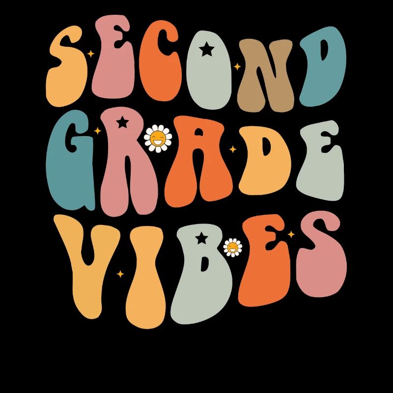 Second Grade Vibes Back To School Groovy School