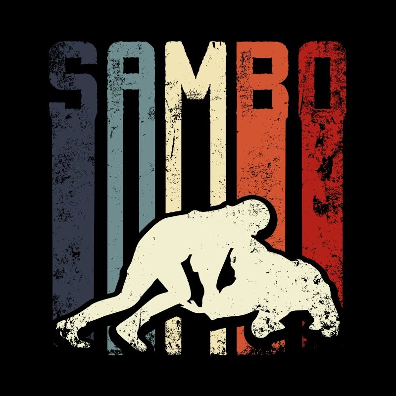 Combattant de sambo vintage rétro