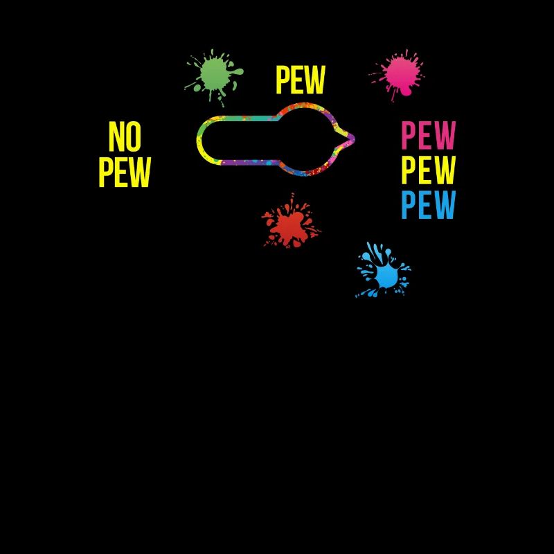 Pas de Pew Funny Paintball Player Paintball