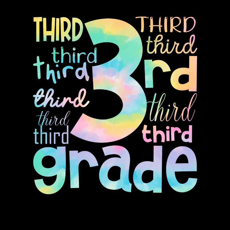 Tie Dye 3rd Grade Third Typography Team Students