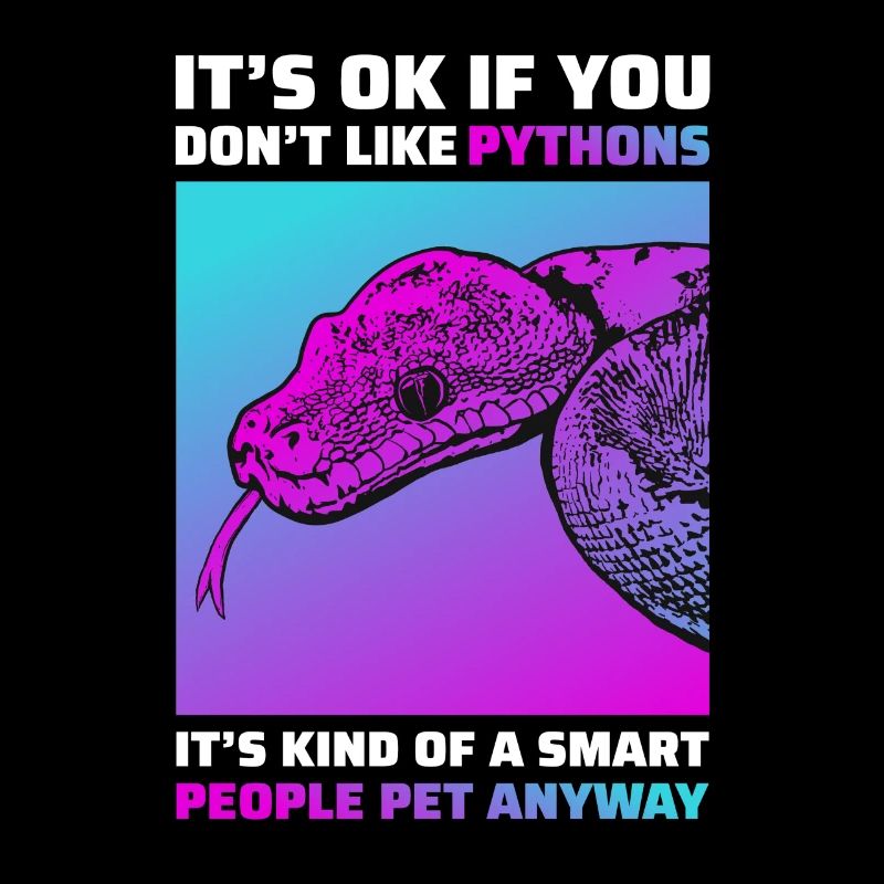 Lustiges Python Schlangen T-Shirt Reptil Geschenk