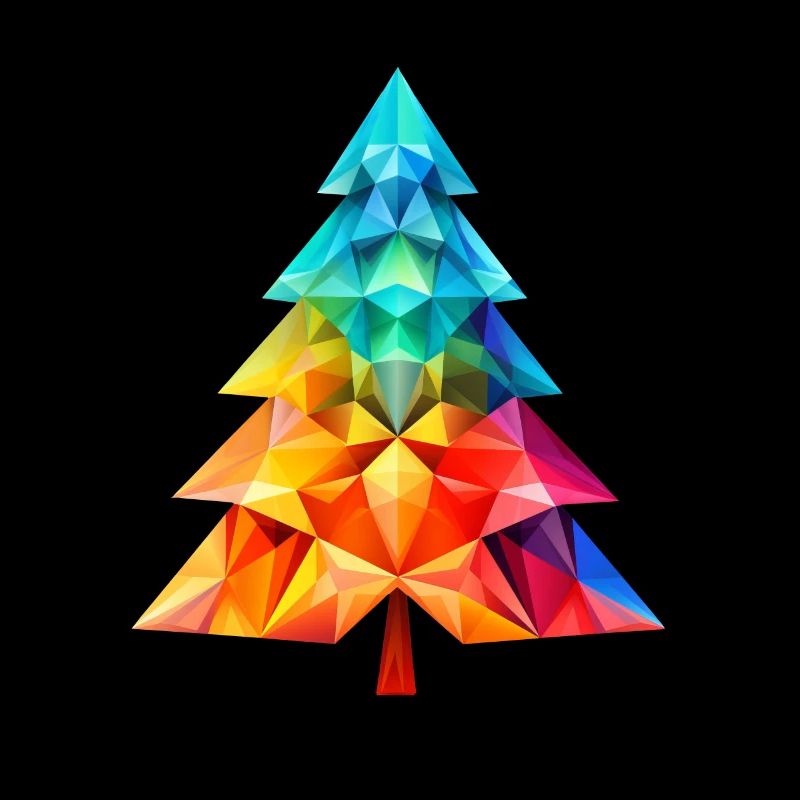 Versatile Magic: Colorful Polygon Christmas Tree