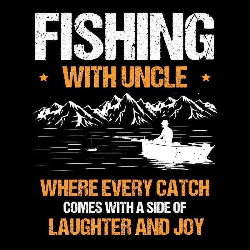 Pêche Oncle Pêcheur Oncles Drôle Poisson Parfait