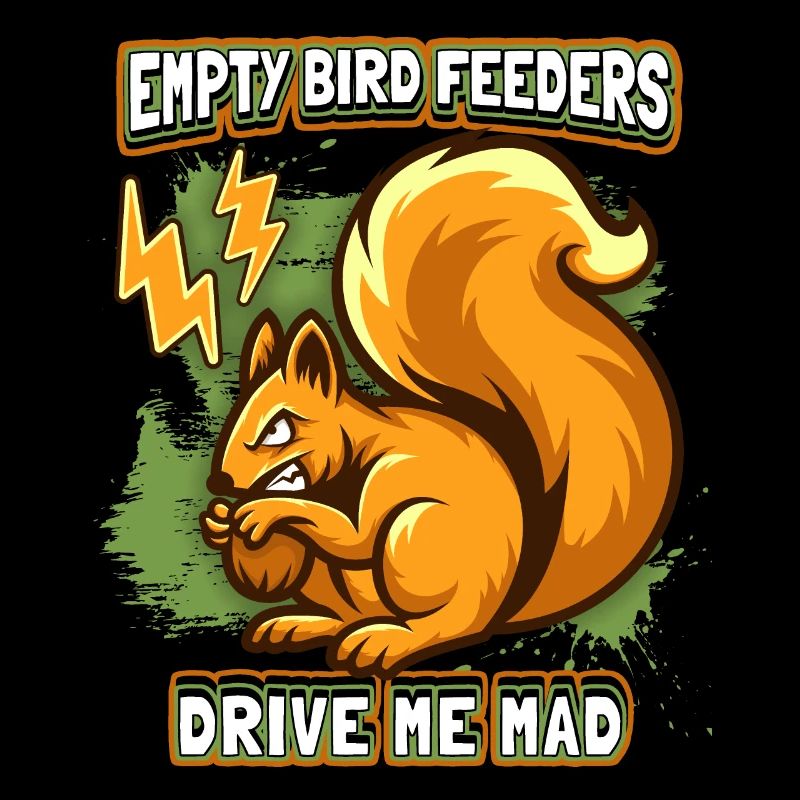 Lustiger Eichhörnchen-Spruch im Comic-Stil