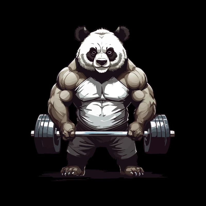 Conception de dynamophilie de musculation Panda