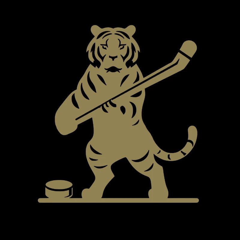 Tiger Eishockey Eishockeyspieler Silhouette