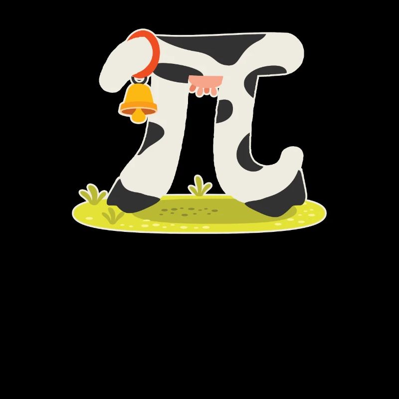 Cow pie lover pi day icon funny math