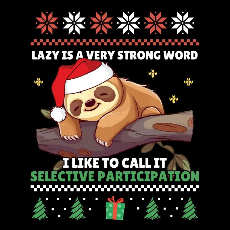 Selective Participated - Sloth Ugly Christmas