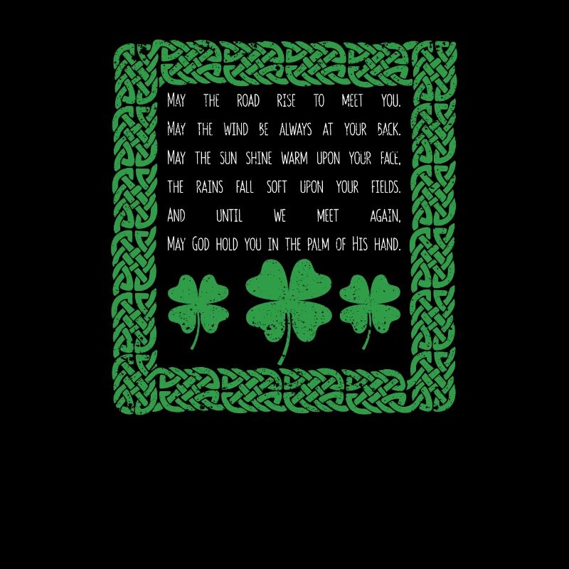 Irish Heritage Blessing Celtic Knot Clover