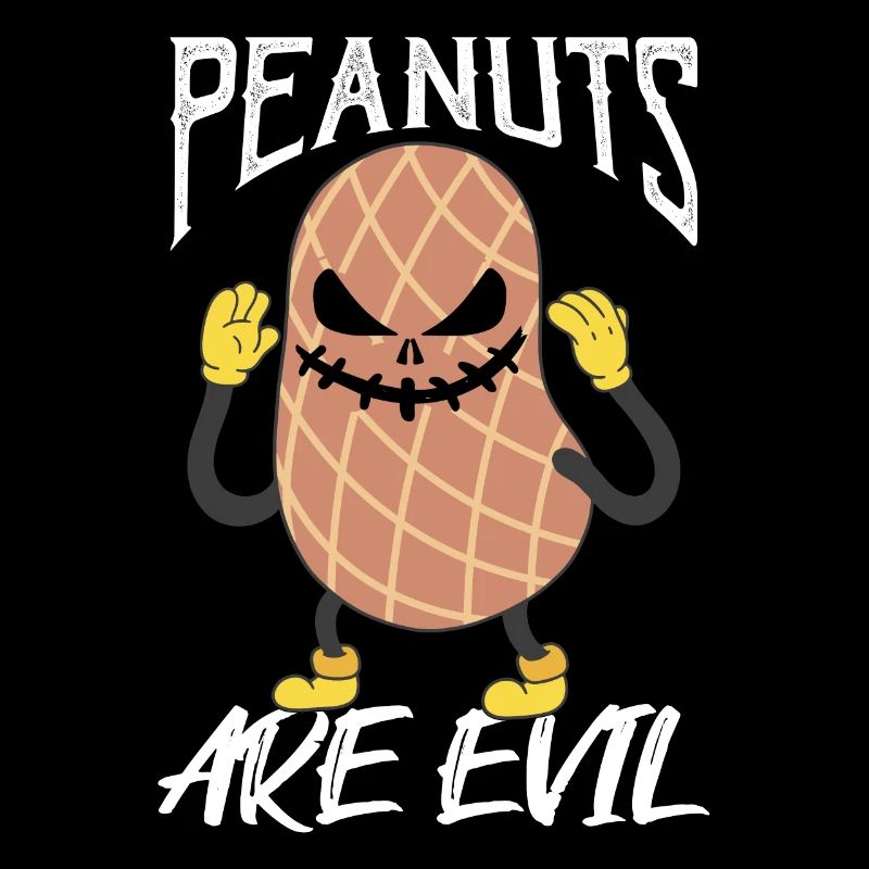 Peanuts Are Evil Awareness Nut Allergic