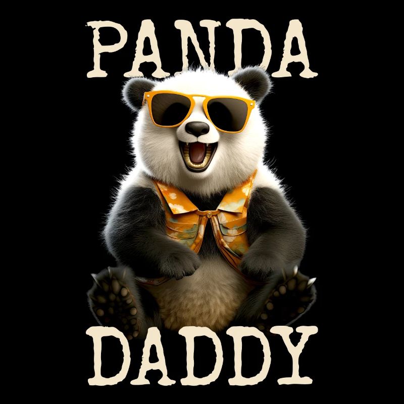 Panda Daddy Papa Pandas Father's Day Panda Bear Bear Dad