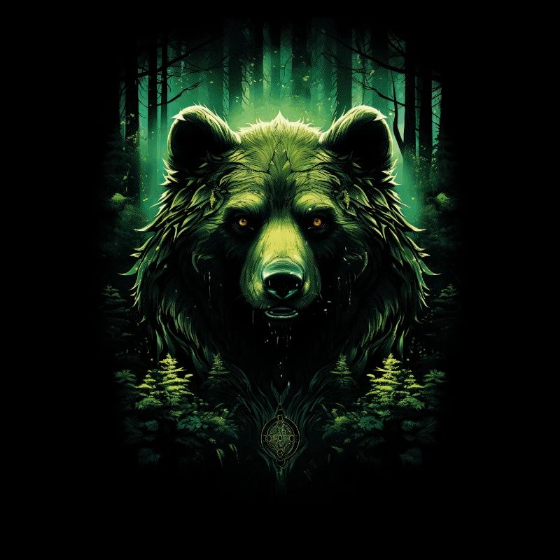 Forest Grizzly Bear Bear Mystical