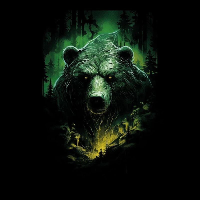Forest Grizzly Bear Bear Mystical