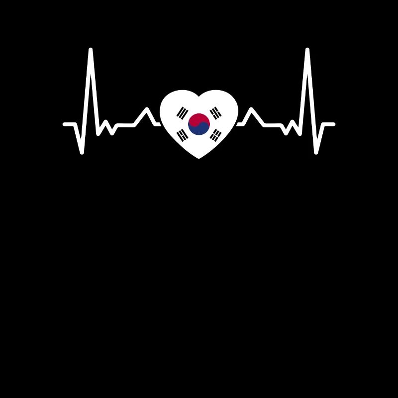 Corée du Sud Heartbeat Drapeau sud-coréen Coréens