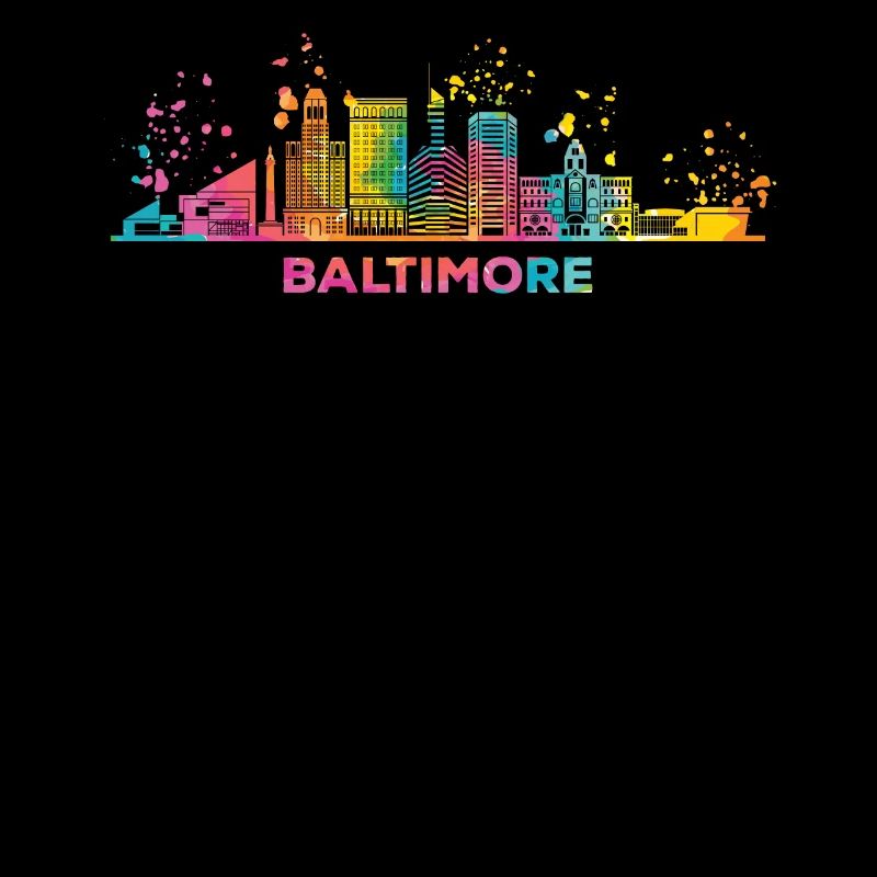 Baltimorean Watercolor Skyline Baltimore