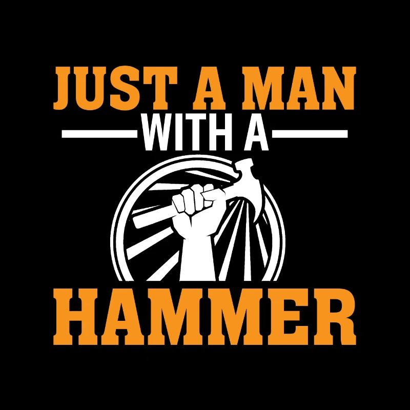Nur Ein Mann Mit Einem Hammer