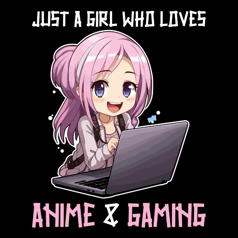 Kawaii Mädchen Anime Manga Mädchen Katze