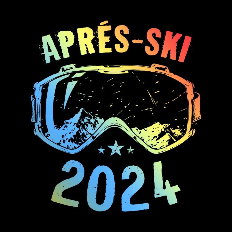 Apres Ski 2024 Berge Spruch Bunt