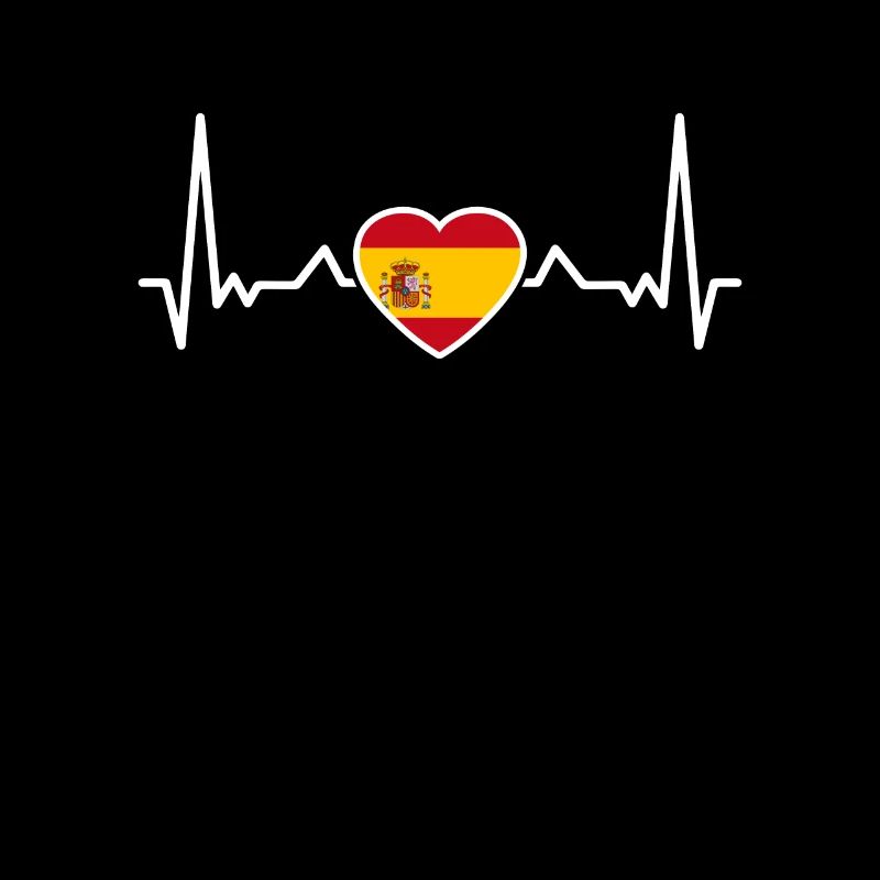 Spanien Herzschlag Spanische Flagge Spanier