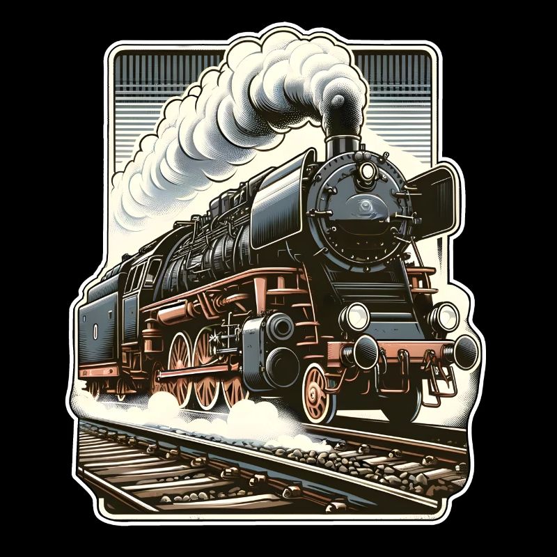 Illustration einer klassischen Dampflok