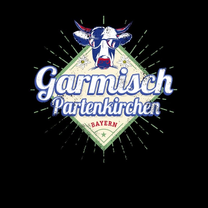 Garmisch, Partenkirchen, Bavaria, Germany with cow