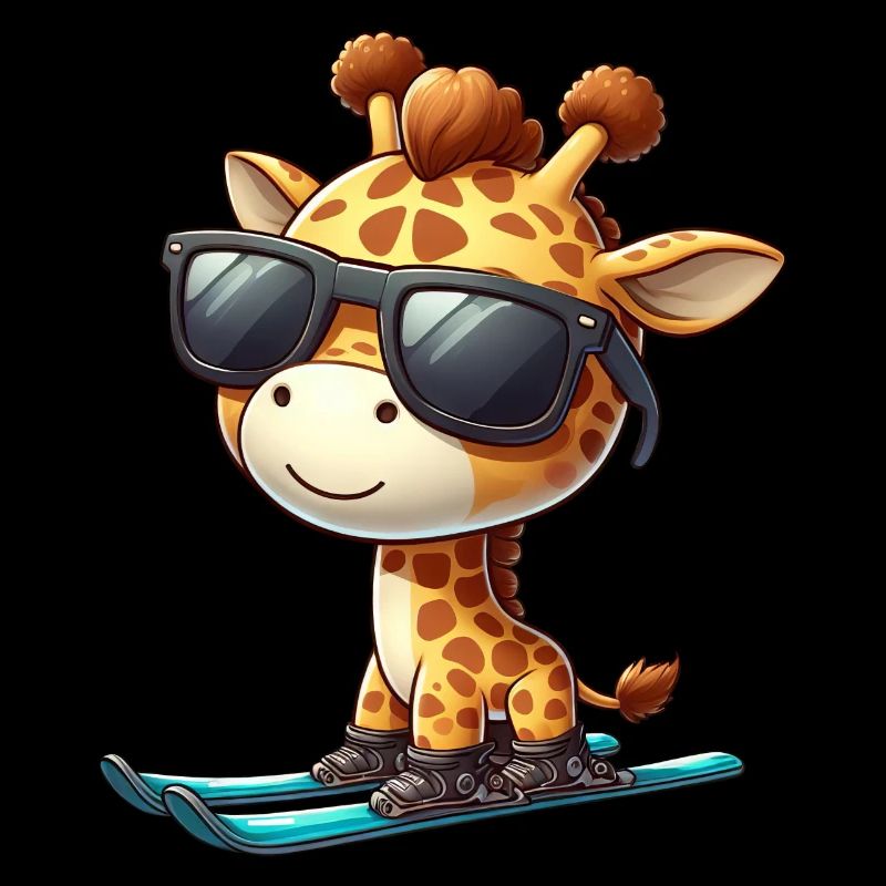 Snowboard Giraffe, Wintersport Tier