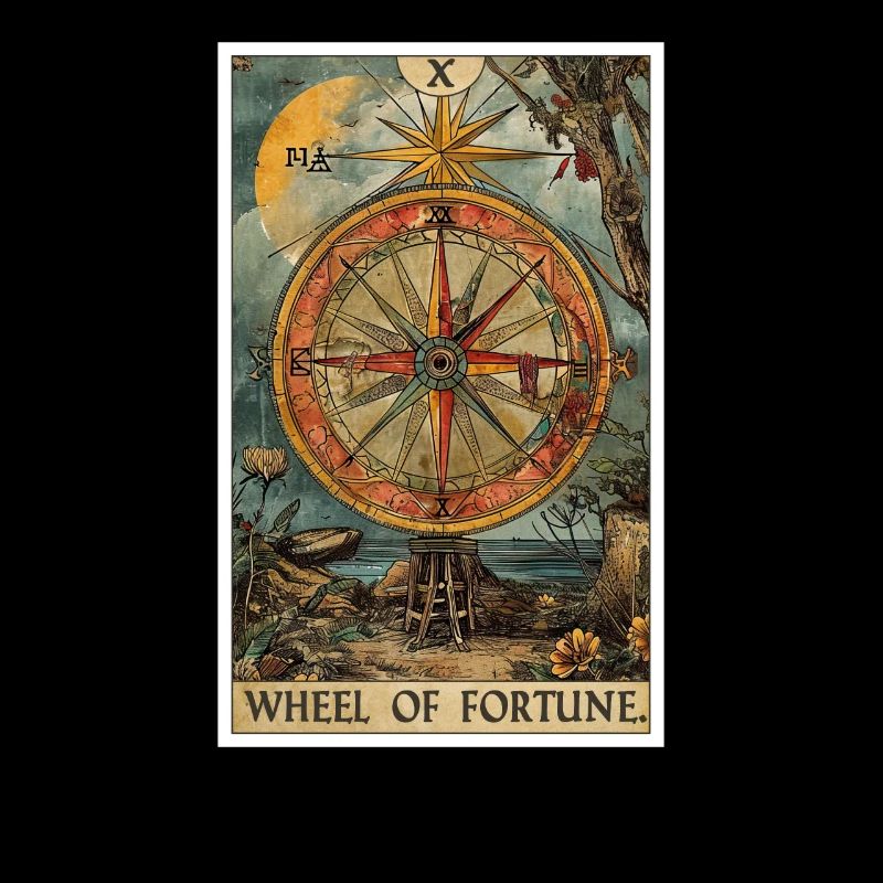 Carte de Tarot Roue de la Fortune Roue de la Fortune