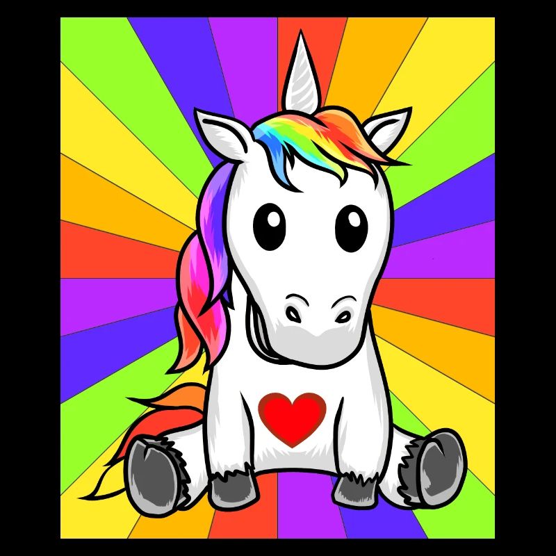 Regenbogen Herz Einhorn Geburtstagsgeschenk