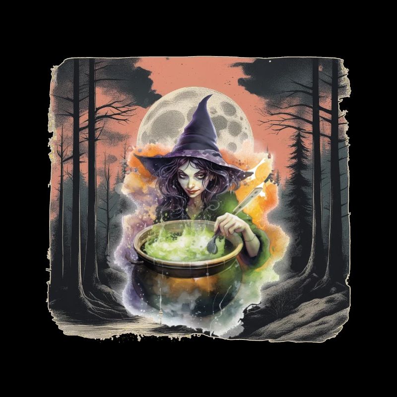 Forest Witch Halloween Forest Dwellers Horror Dark