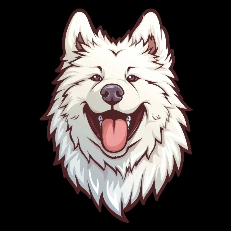 Samoyède | Samoyède | Illustration de dessin animé