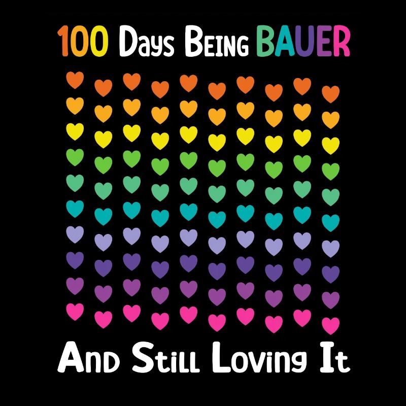 Colorful Heart Pattern Celebration 100 Bauer