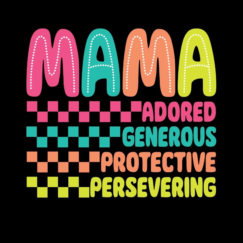 Retro Kariert Mama Mama Muttertag