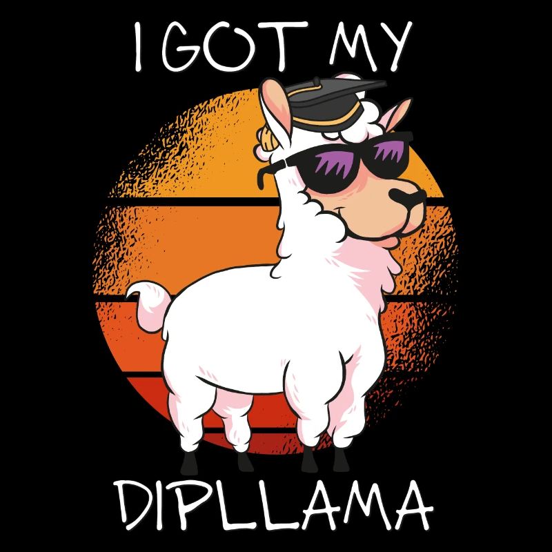 J’ai eu mon Dipllama LLama L’amant Vintage de l’école