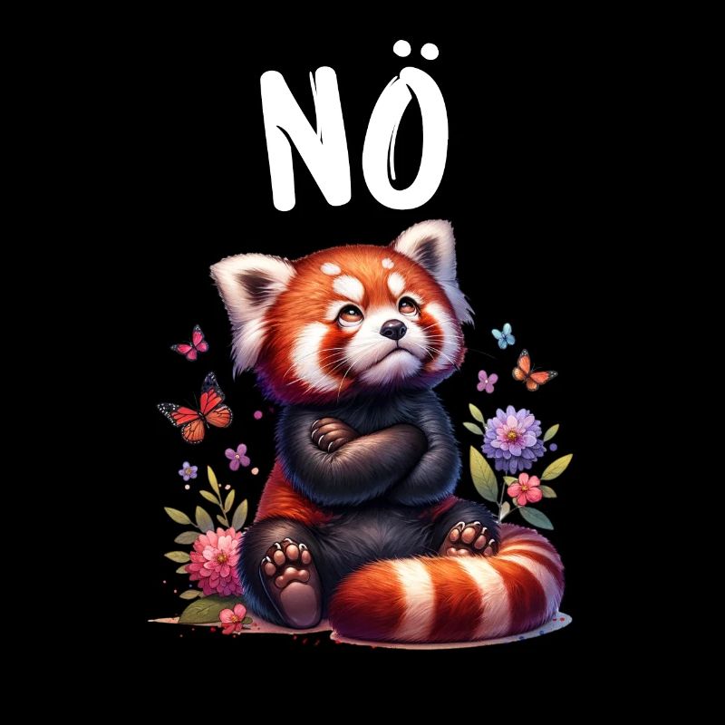 Panda roux Drôle de dicton Nope Renard de Feu