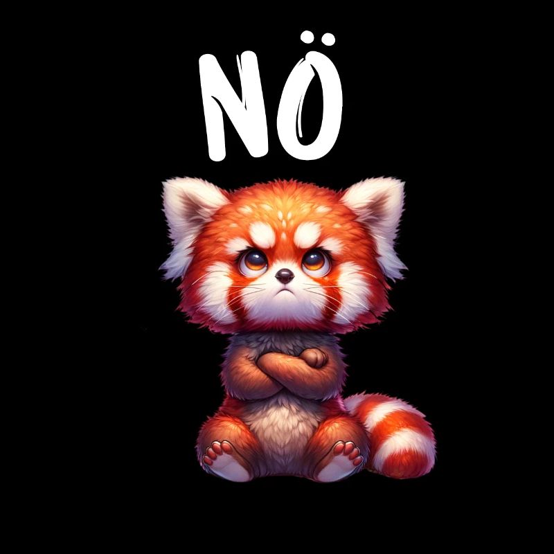 Red Panda Funny Saying Nope Fire Fox
