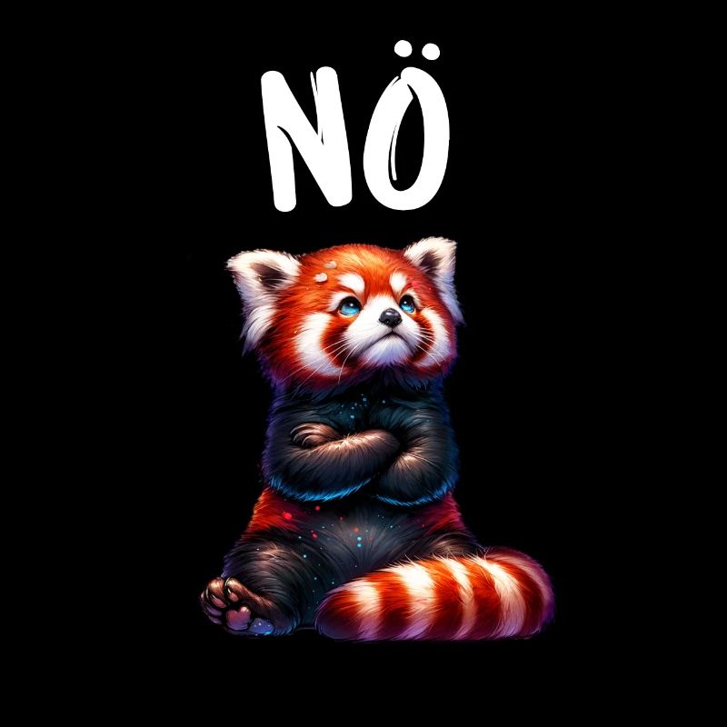 Red Panda Funny Saying Nope Fire Fox