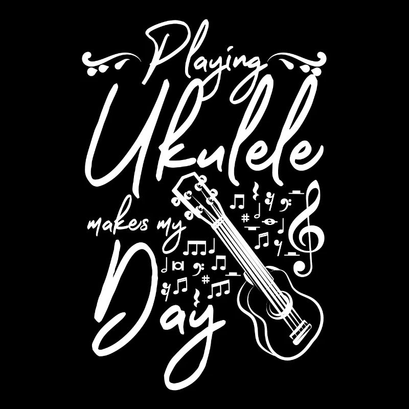 Playing ukulele makes my day
