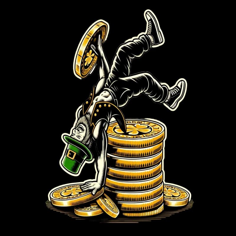 Coin-Stacking Leprechaun (Irish Leprechaun)