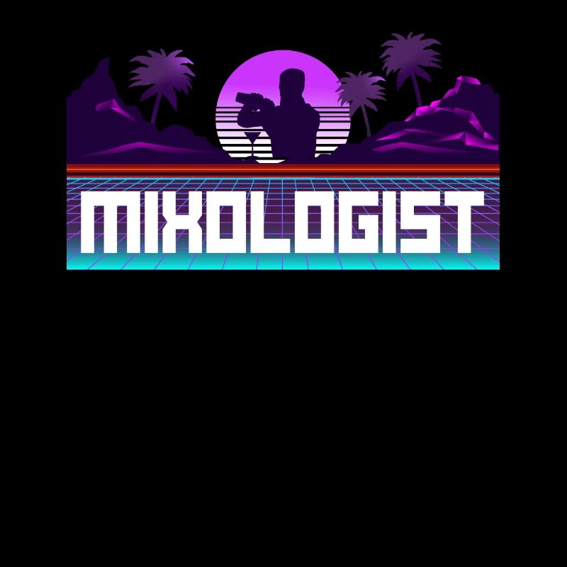 Bartender Mixologist 80s 90s Retro